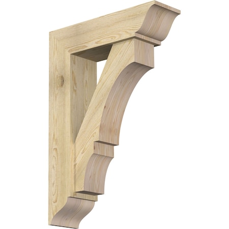 Ekena Millwork Balboa Traditional Rough Sawn Bracket w/ Offset Brace, Douglas Fir, 8"W x 28"D x 40"H BKT0806X28X40BOA01RDF